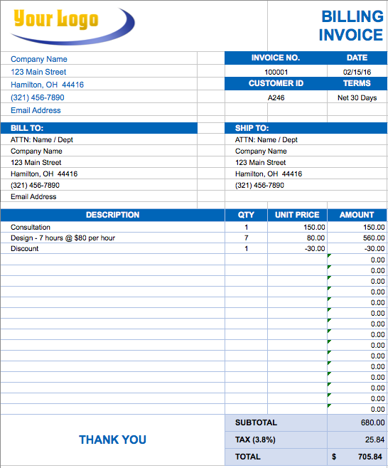 18 Creating Electrical Company Invoice Template for Ms Word for Electrical Company Invoice Template