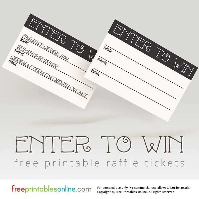 18 Creative Business Card Raffle Template For Free for Business Card Raffle Template