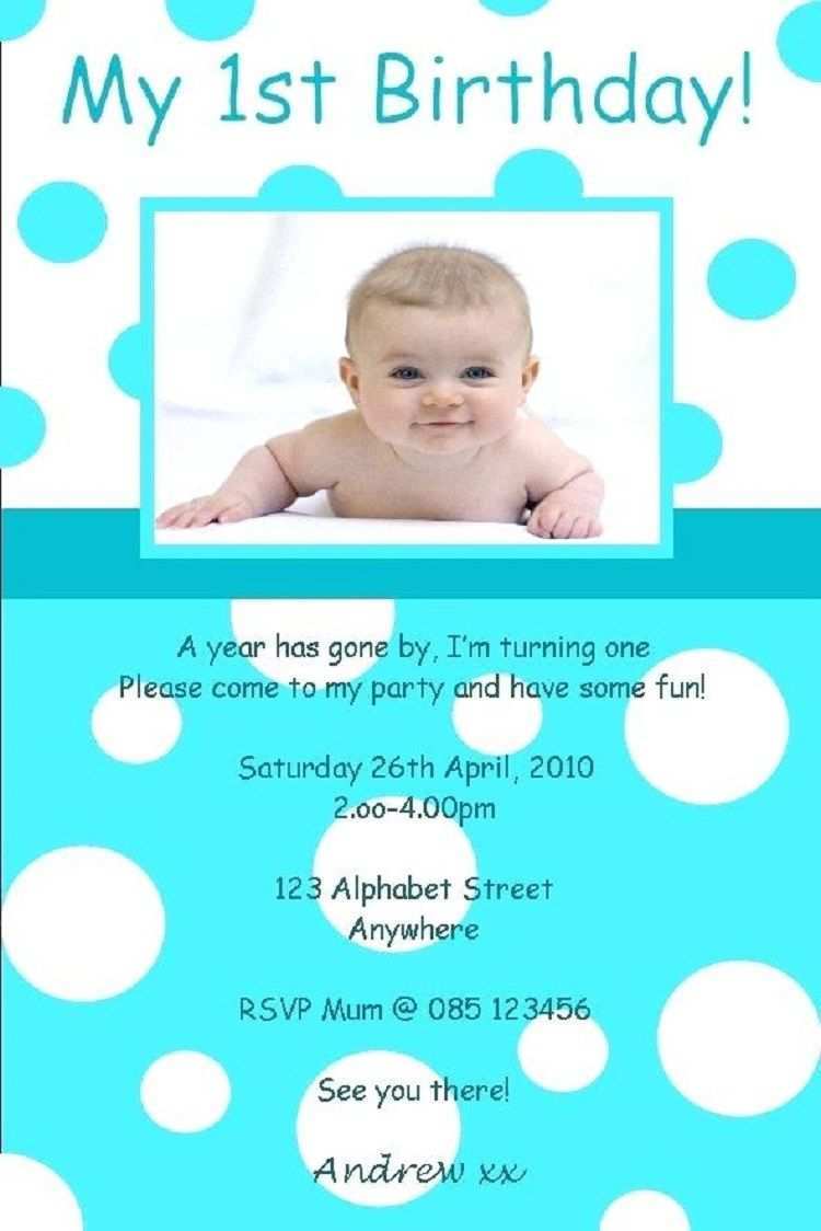 18 Creative Invitation Card Template For 1St Birthday Boy Layouts by ...