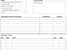 Construction Company Invoice Template Excel