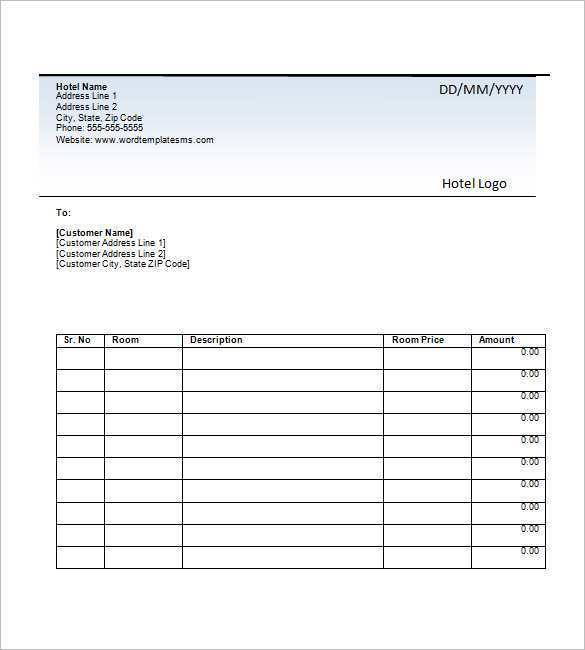 18 Customize Our Free Hotel Invoice Template Pdf PSD File by Hotel Invoice Template Pdf
