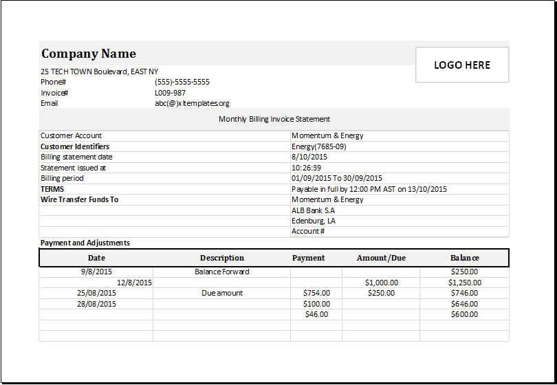 18 Customize Our Free Monthly Invoice Format Maker by Monthly Invoice Format