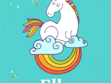 18 Format Birthday Card Template Unicorn With Stunning Design for Birthday Card Template Unicorn