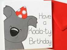 18 Format Koala Birthday Card Template PSD File with Koala Birthday Card Template