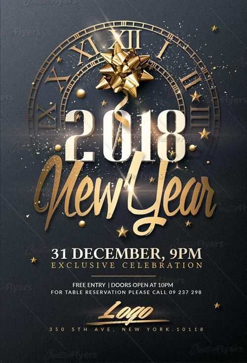 18 Format New Year Flyer Template Free With Stunning Design with New Year Flyer Template Free