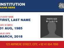 Id Card Template Free Download Word Portrait