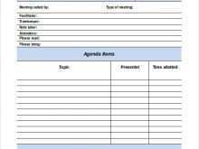 18 Online Meeting Agenda Template Pdf for Ms Word by Meeting Agenda Template Pdf