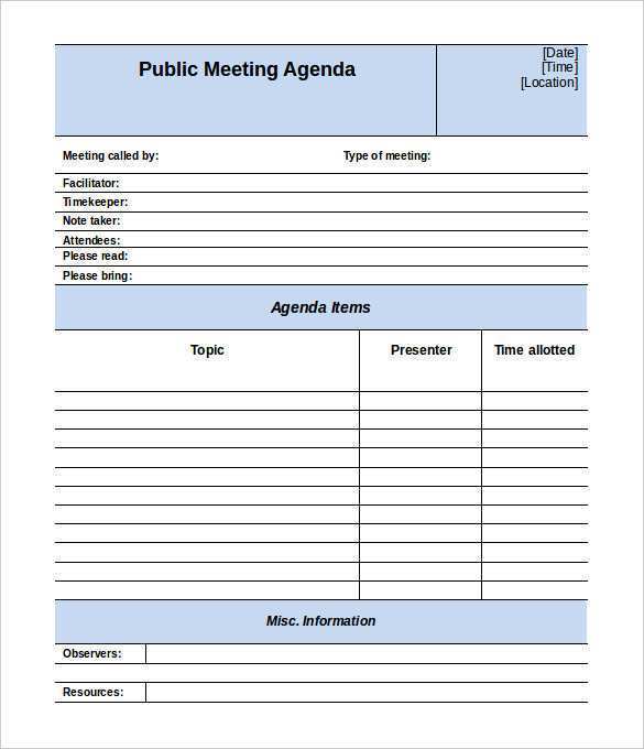 18 Online Meeting Agenda Template Pdf For Ms Word By Meeting Agenda Template Pdf Cards Design Templates