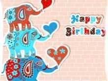 18 Printable Elephant Birthday Card Template Maker for Elephant Birthday Card Template