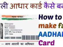 18 Standard Aadhar Card Template Download PSD File with Aadhar Card Template Download