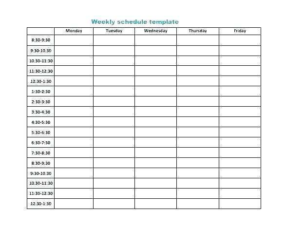 19 Adding 5 Day Class Schedule Template Download by 5 Day Class Schedule Template
