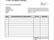 Construction Invoice Template Excel