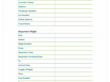 19 Creating Travel Itinerary Template Numbers For Free by Travel Itinerary Template Numbers