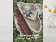 19 Creative Koala Birthday Card Template Layouts for Koala Birthday Card Template