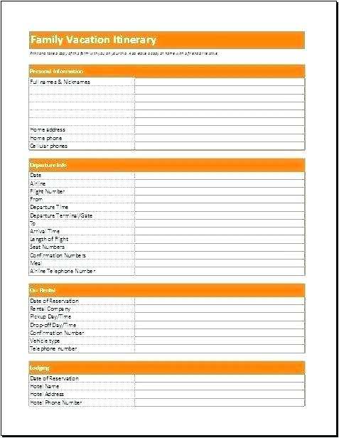 19 Format Family Travel Itinerary Template Word Layouts for Family Travel Itinerary Template Word