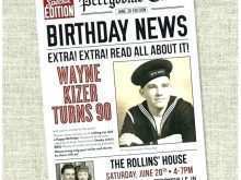 19 Format Newspaper Birthday Card Template for Ms Word with Newspaper Birthday Card Template