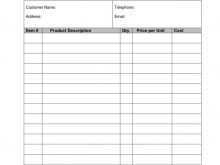 Openoffice Auto Repair Invoice Template