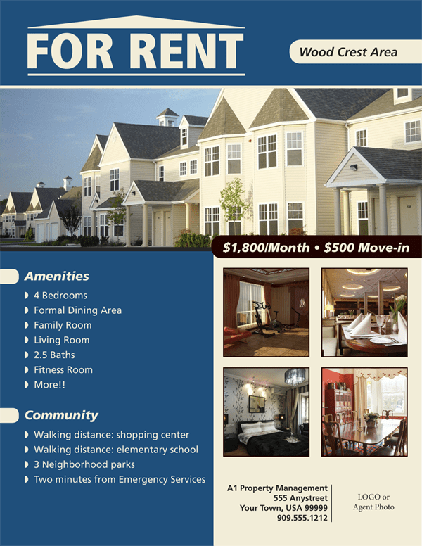 Room For Rent Flyer Template Cards Design Templates