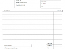 Blank Towing Invoice Template