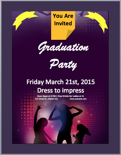 19 Free Party Invitation Flyer Templates With Stunning Design for Party Invitation Flyer Templates