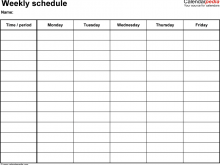 19 Free Printable Blank Class Schedule Template Download for Blank Class Schedule Template