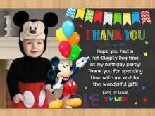19 Free Printable Mickey Thank You Card Template Formating with Mickey Thank You Card Template