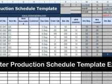 19 Free Printable Production Schedule Template Excel Layouts by Production Schedule Template Excel