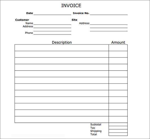 Standard Invoices Template from legaldbol.com