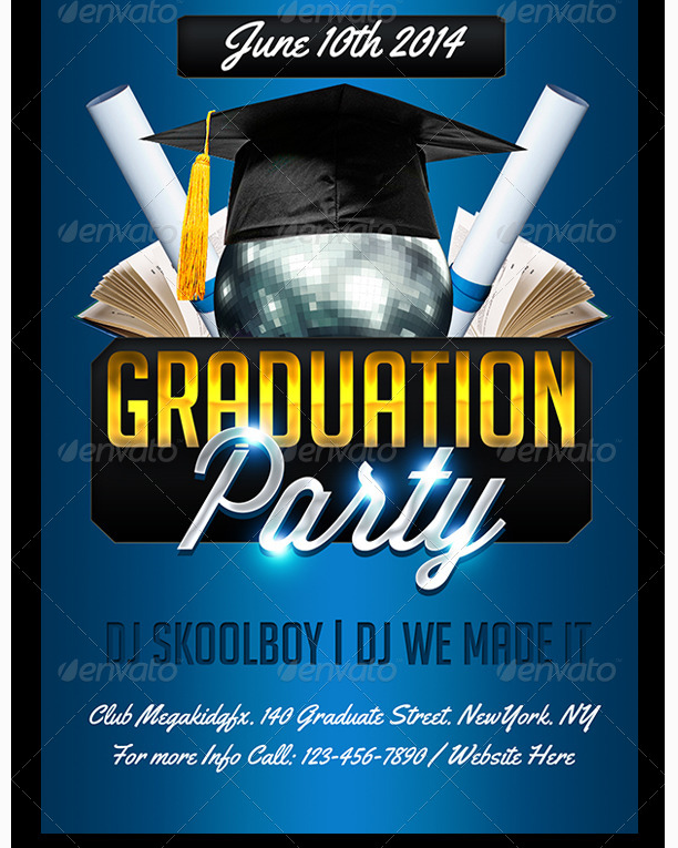 19 Standard Graduation Party Flyer Template in Photoshop with Graduation Party Flyer Template
