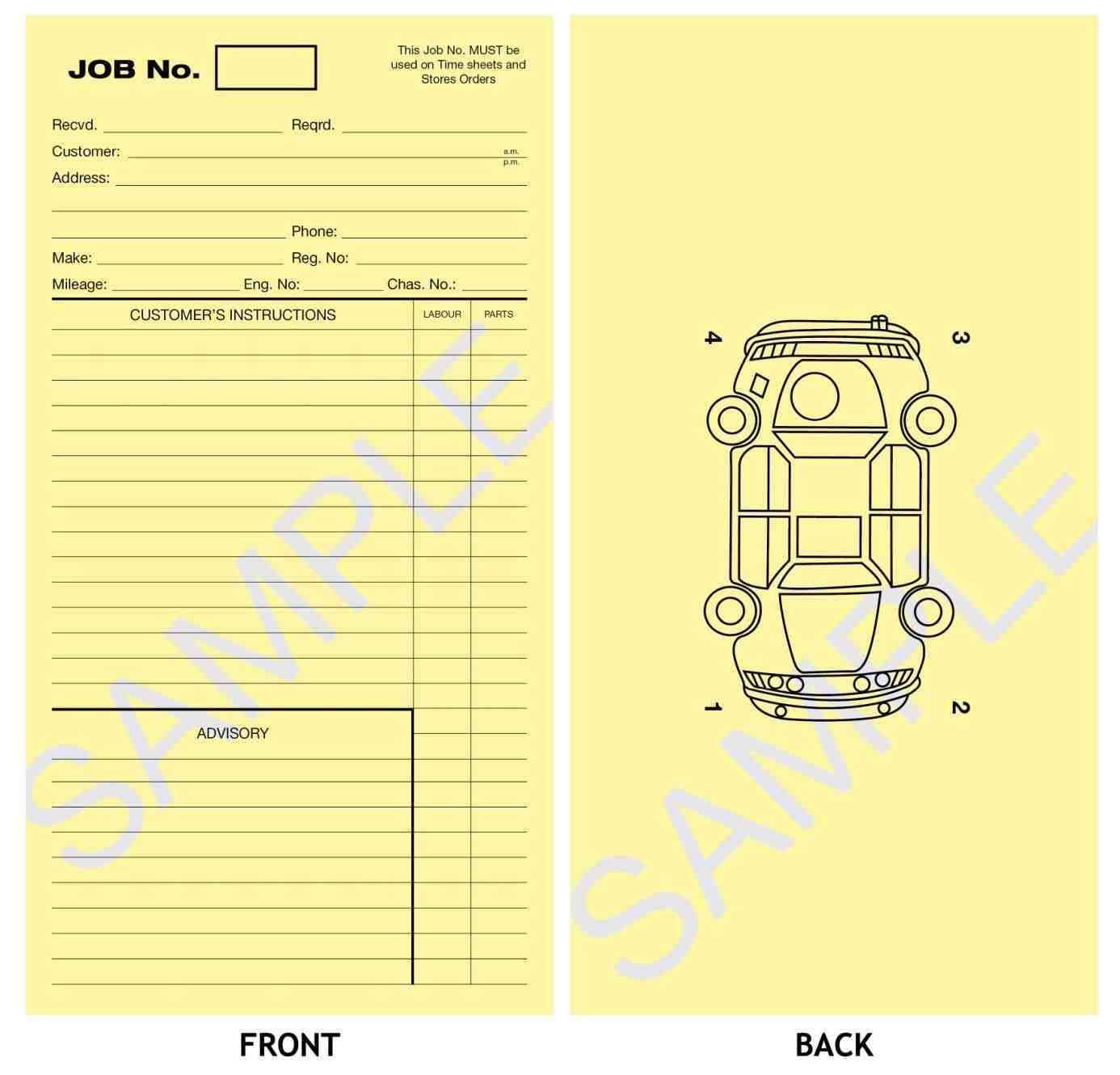 22 Standard Job Card Template Mechanic in Word for Job Card Regarding Mechanics Job Card Template