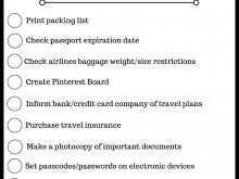 19 Standard Travel Planning Checklist Template Maker for Travel Planning Checklist Template