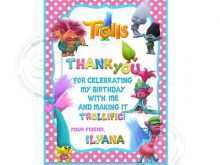 19 The Best Trolls Thank You Card Template Download by Trolls Thank You Card Template