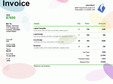19 Visiting Invoice Template For Freelance Designer Layouts by Invoice Template For Freelance Designer