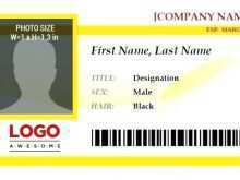 Portrait Id Card Template Word