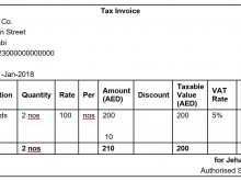 Vat Invoice Template In Uae