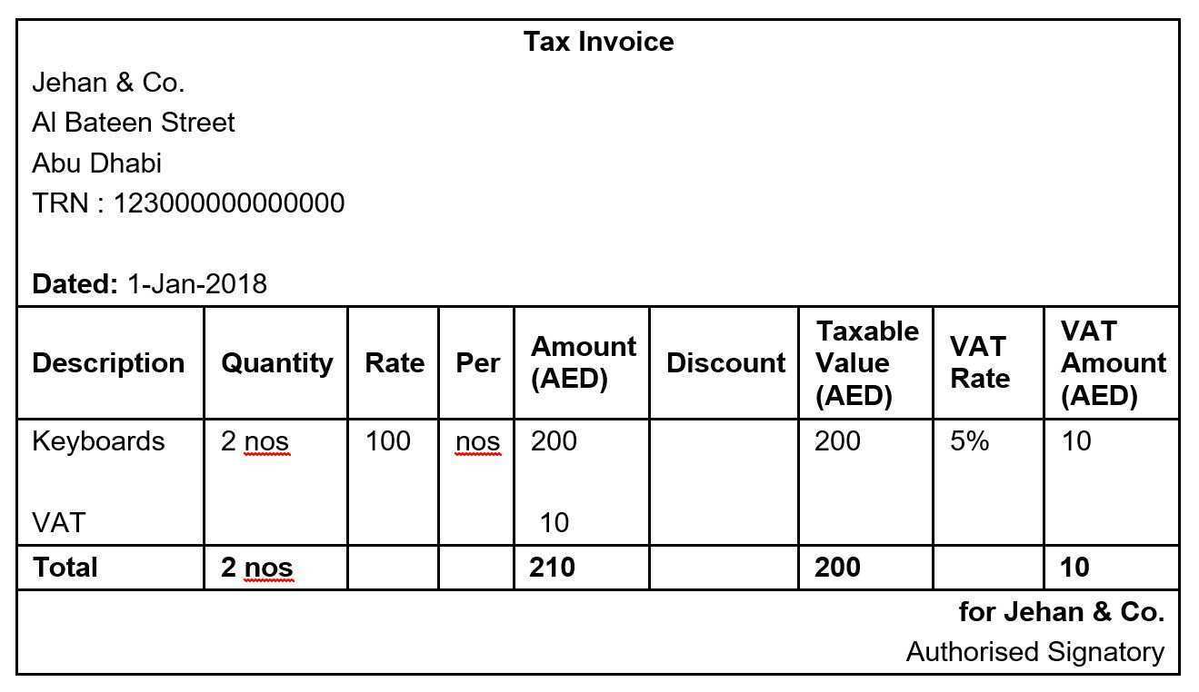 20 Adding Vat Invoice Template In Uae For Free for Vat Invoice Template In Uae