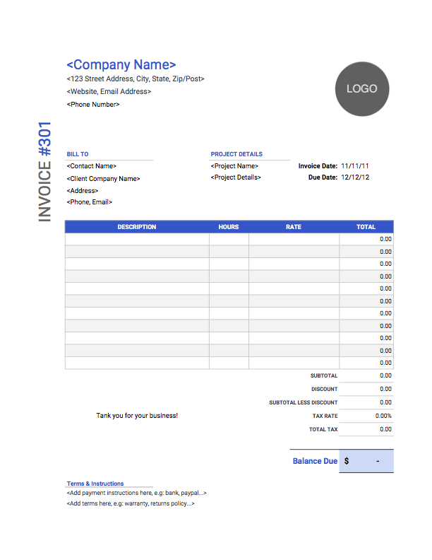 Freelance Copywriter Invoice Template Cards Design Templates