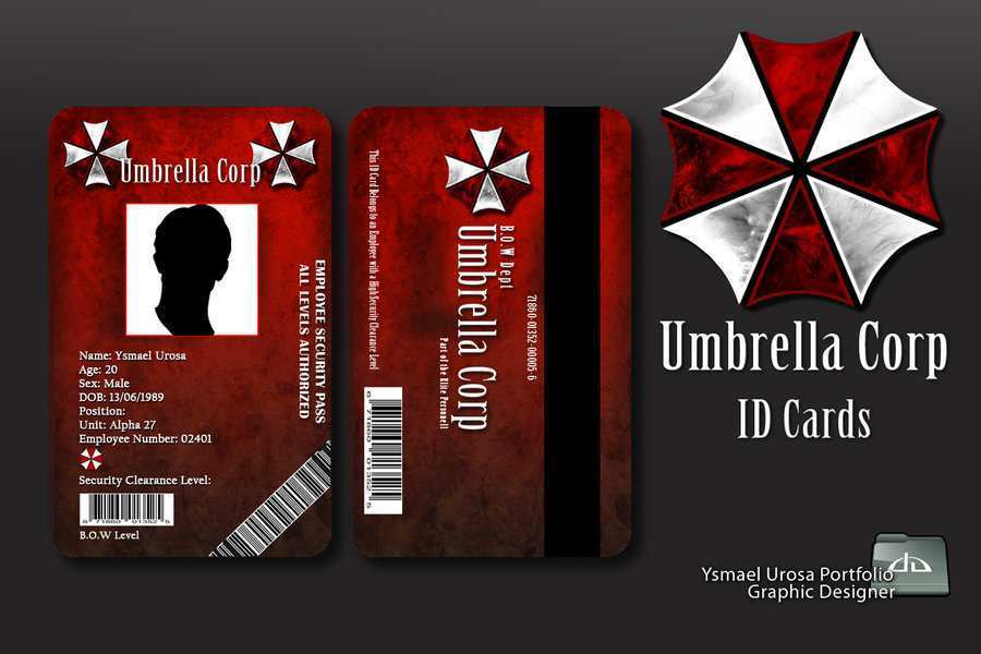 20 Best Umbrella Corporation Id Card Template in Photoshop by Umbrella Corporation Id Card Template