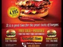 20 Blank Burger Promotion Flyer Template PSD File by Burger Promotion Flyer Template