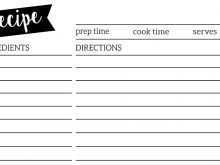 20 Blank Recipe Card Template To Print Maker with Recipe Card Template To Print