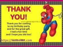 20 Blank Spiderman Thank You Card Template Layouts by Spiderman Thank You Card Template
