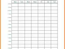 Weekly Class Schedule Template Pdf