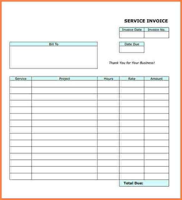 20 Creative Blank Invoice Forms Printable Photo for Blank Invoice Forms Printable