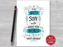 20 Customize Birthday Card Templates For Son Maker by Birthday Card Templates For Son