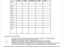 20 Customize Our Free Homework Agenda Template For Elementary for Ms Word by Homework Agenda Template For Elementary