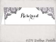 20 Customize Our Free Reserved Tent Card Template Now with Reserved Tent Card Template
