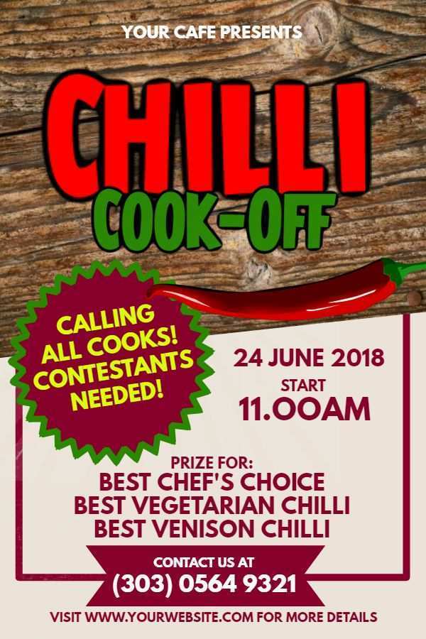 20 Free Chili Cook Off Flyer Template Layouts by Chili Cook Off Flyer Template