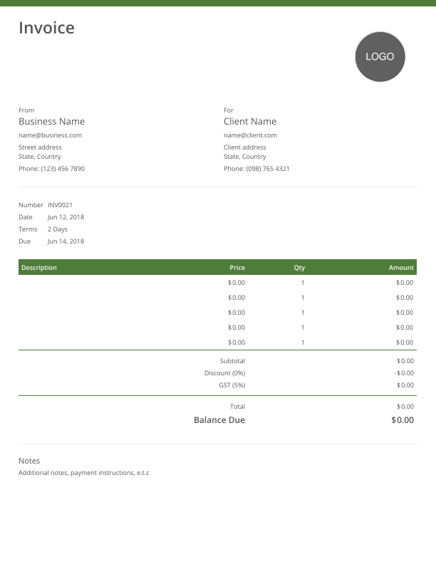 20 Printable Freelance Invoice Template No Company Maker for Freelance Invoice Template No Company