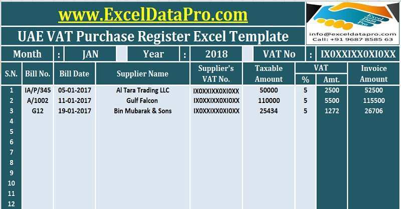 20 Printable Vat Tax Invoice Template Uae for Ms Word with Vat Tax Invoice Template Uae