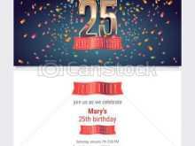 20 Report 25Th Birthday Card Template in Word for 25Th Birthday Card Template